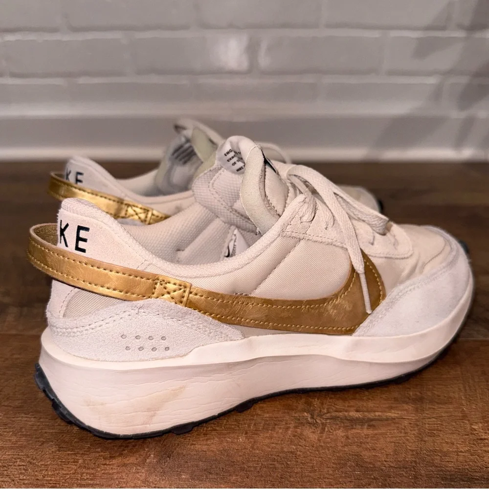 Nike Waffle Debut Women’s Metallic Gold Nike Silhouette Sneakers